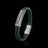Double Bracelet Gladius, White Gold, 93 Diamonds
