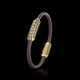 Single Bracelet Amphora, Yellow Gold, 64 Diamonds
