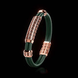 Double Bracelet Gladius, Red Gold, 111 Diamonds