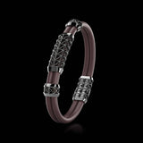 Double Bracelet Gladius, White Gold Coated