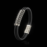 Double Bracelet Gladius, Platinum, 31 Diamonds