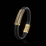 Double Bracelet Gladius, Yellow Gold, 93 Diamonds