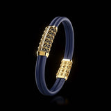 Double Bracelet Gladius, Yellow Gold, 23 Diamonds