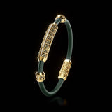 Single Bracelet Gladius, Yellow Gold, 37 Diamonds