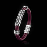 Double Bracelet Gladius, White Gold, 111 Diamonds