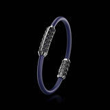 Single Bracelet Gladius, White Gold Coated, 23 Diamonds