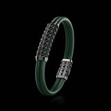 Double Bracelet Gladius, White Gold Coated