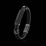 Double Bracelet Gladius, White Gold Coated