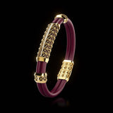Double Bracelet Gladius, Yellow Gold, 37 Diamonds