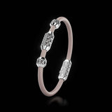 Single Bracelet Amphora, White Gold
