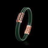 Double Bracelet Gladius, Red Gold, 45 Diamonds