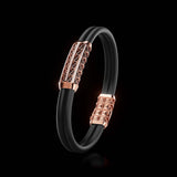 Double Bracelet Gladius, Red Gold, 69 Diamonds
