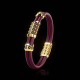Double Bracelet Gladius, Yellow Gold, 21 Diamonds