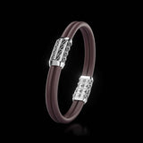 Double Bracelet Gladius, White Gold, 45 Diamonds