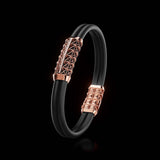 Double Bracelet Gladius, Red Gold, 23 Diamonds