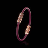 Single Bracelet Gladius, Red Gold, 15 Diamonds