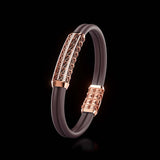 Double Bracelet Gladius, Red Gold, 93 Diamonds