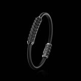 Single Bracelet Gladius, White Gold Coated