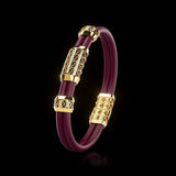 Double Bracelet Gladius, Yellow Gold, 63 Diamonds