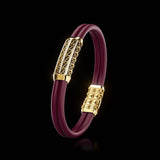 Double Bracelet Gladius, Yellow Gold, 69 Diamonds