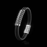 Double Bracelet Gladius, White Gold, 31 Diamonds