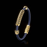 Single Bracelet Gladius, Yellow Gold, 37 Diamonds