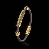 Single Bracelet Gladius, Yellow Gold, 37 Diamonds