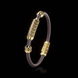 Single Bracelet Gladius, Yellow Gold, 29 Diamonds