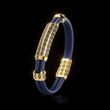 Double Bracelet Gladius, Yellow Gold, 111 Diamonds
