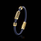 Single Bracelet Gladius, Yellow Gold, 21 Diamonds