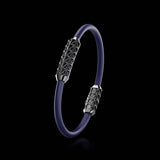 Single Bracelet Gladius, White Gold Coated