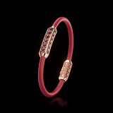 Single Bracelet Amphora, Red Gold, 46 Diamonds