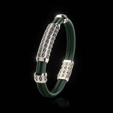 Double Bracelet Gladius, Platinum, 111 Diamonds