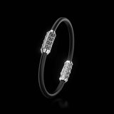 Single Bracelet Gladius, White Gold, 15 Diamonds