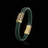 Double Bracelet Gladius, Yellow Gold, 45 Diamonds