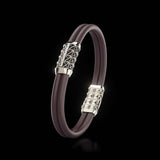 Double Bracelet Gladius, Platinum, 15 Diamonds