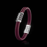 Double Bracelet Gladius, White Gold, 15 Diamonds
