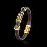 Double Bracelet Gladius, Yellow Gold, 63 Diamonds