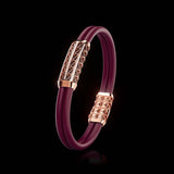 Double Bracelet Gladius, Red Gold, 69 Diamonds