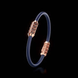 Single Bracelet Gladius, Red Gold, 15 Diamonds