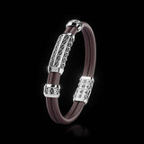 Double Bracelet Gladius, White Gold, 87 Diamonds