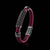 Double Bracelet Gladius, White Gold Coated