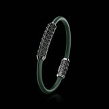 Single Bracelet Gladius, White Gold Coated