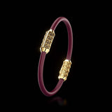 Single Bracelet Gladius, Yellow Gold, 15 Diamonds