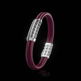 Double Bracelet Gladius, White Gold, 69 Diamonds