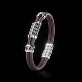 Double Bracelet Gladius, White Gold, 21 Diamonds