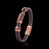 Double Bracelet Gladius, Red Gold, 21 Diamonds