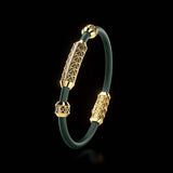 Single Bracelet Gladius, Yellow Gold, 29 Diamonds