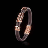Double Bracelet Gladius, Red Gold, 63 Diamonds