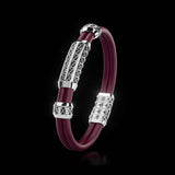 Double Bracelet Gladius, White Gold, 87 Diamonds